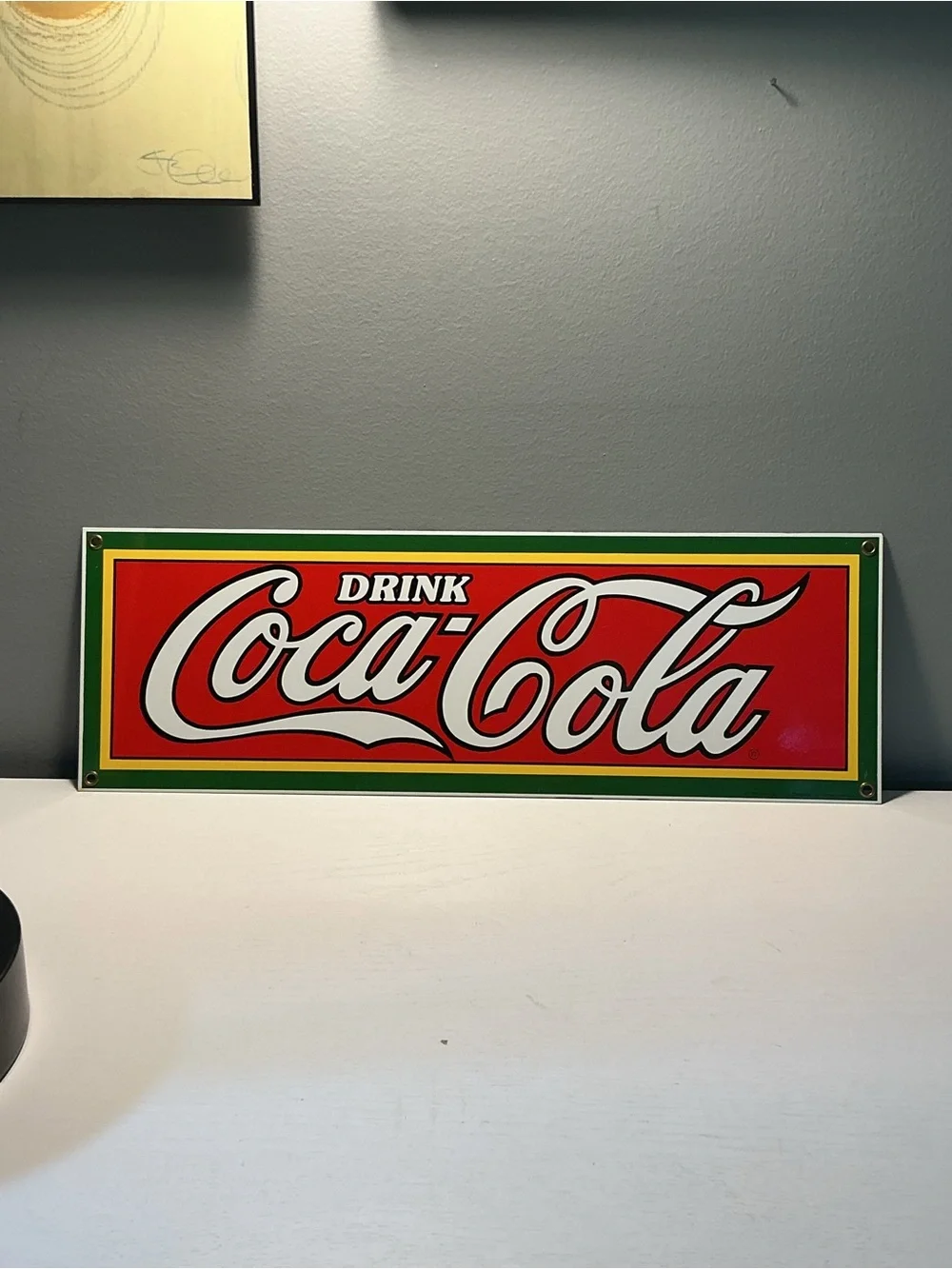 Vintage Coca-Cola Porcelain Enameled Advertising Sign